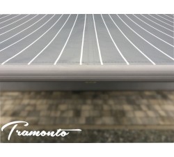 Markiza tarasowa ANTRACYT 200x150 Szare Paski STD