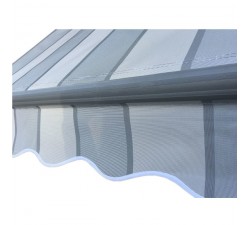 Markiza tarasowa ANTRACYT 350x300 Szare Pasy PREM