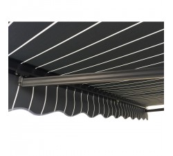 Markiza tarasowa ANTRACYT 450x300 Szare Paski STD