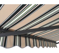 Markiza tarasowa ANTRACYT 400x300 Beż-Zielona STD