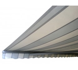 Markiza tarasowa ANTRACYT 500x300 Szare Pasy STD