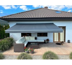 Markiza tarasowa ANTRACYT 400x300 Szara PREM