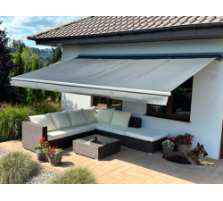 Markiza tarasowa ANTRACYT 500x300 Szara PREM