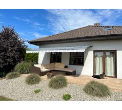 Markiza tarasowa ANTRACYT 250x200 Szare Pasy STD