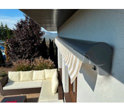 Markiza elektryczna 450x300 Beż-Biała PREM