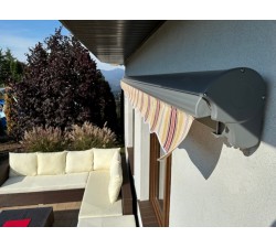 Markiza tarasowa ANTRACYT 450x300 Beż-Bordo PREM