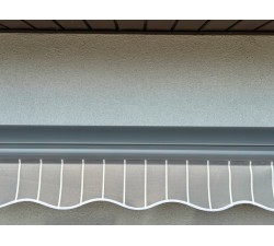 Markiza tarasowa ANTRACYT 400x300 Szare Paski PREM