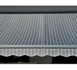 Markiza tarasowa ANTRACYT 450x300 Szare Paski PREM