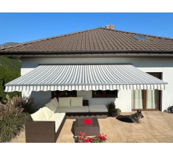 Markiza elektryczna 450x300 SzaryBeżKrem PREM