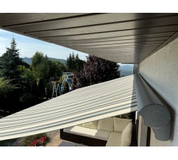 Markiza elektryczna 450x300 Beż-Zielona PREM