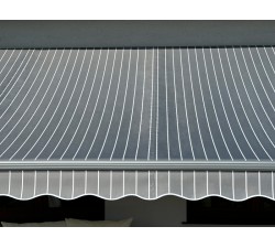 Markiza elektryczna 300x250 Szare Paski STD