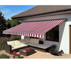 Markiza tarasowa ANTRACYT 250x200 Bordo-Beż PREM