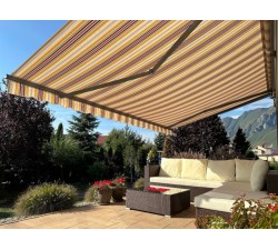 Markiza tarasowa ANTRACYT 350x300 BEŻ-BORDO PREM