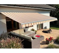 Markiza elektryczna 300x250 Beż-Bordo STD