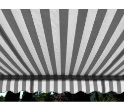 Markiza tarasowa ANTRACYT 300x250 Szaro-Biała PREM