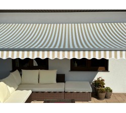 Markiza tarasowa ANTRACYT 350x300 Beż-Biała STD