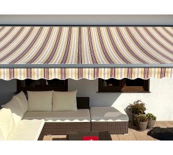Markiza tarasowa ANTRACYT 400x300 Beż-Bordo PREM