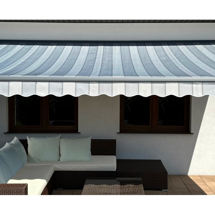 Markiza tarasowa ANTRACYT 300x250 Szare Pasy PREM Markiza tarasowa ANTRACYT 300x250 Szare Pasy PREM