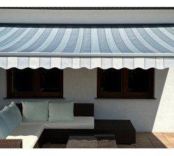 Markiza tarasowa ANTRACYT 400x300 Szare Pasy PREM