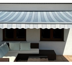 Markiza tarasowa ANTRACYT 200x150 Szare Pasy STD