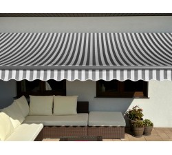 Markiza tarasowa ANTRACYT 350x300 Szaro-Biała STD