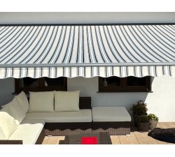 Markiza tarasowa ANTRACYT 500x300 SzaryBeżKrem PREM