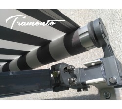 Markiza tarasowa ANTRACYT 300x250 Szaro-Biała STD
