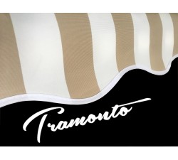 Markiza tarasowa ANTRACYT 500x300 Beż-Biała PREM