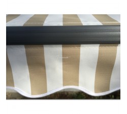 Markiza tarasowa ANTRACYT 300x250 Beż-Biała STD