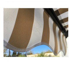 Markiza tarasowa ANTRACYT 250x200 Beż-Biała STD