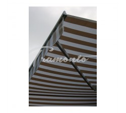 Markiza tarasowa ANTRACYT 200x150 Beż-Biała STD