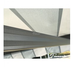 Markiza tarasowa ANTRACYT 450x300 Szare Pasy STD