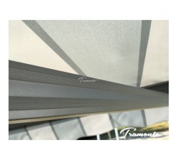 Markiza tarasowa ANTRACYT 350x300 Szare Pasy STD