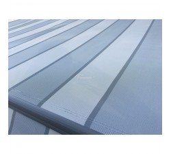 Markiza tarasowa ANTRACYT 350x300 Szare Pasy STD