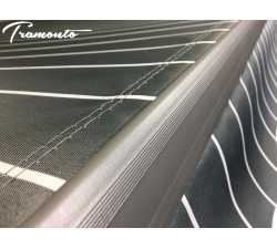200x150 Szare Paski Poszycie Markizy Materiał