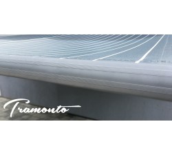 Markiza tarasowa ANTRACYT 250x200 Szare Paski STD