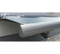 Markiza tarasowa ANTRACYT 250x200 Szare Paski STD