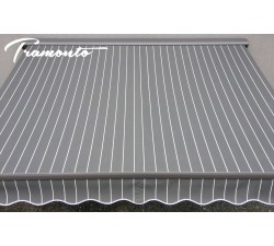 Markiza tarasowa ANTRACYT 500x300 Szare Paski PREM