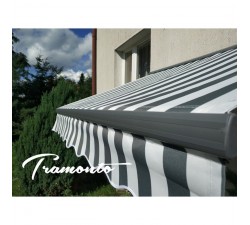 Markiza elektryczna 450x300 Szaro-Biała PREM